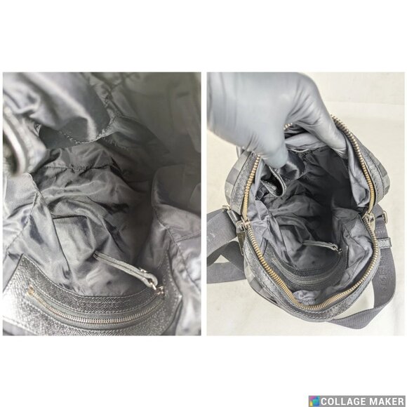 Authentic Burberry Nova Check Black/Gray Manor Crossbody Bag Made in Romania - Picture 5 of 11